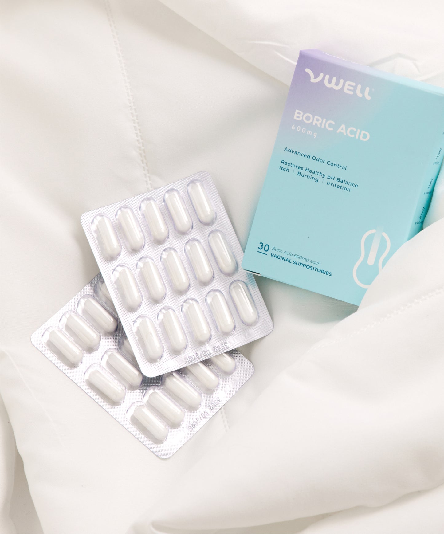 Boric Acid Suppositories - 30 Counts